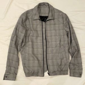 Topman Bomber Jacket - Glen Check Plaid/Tartan